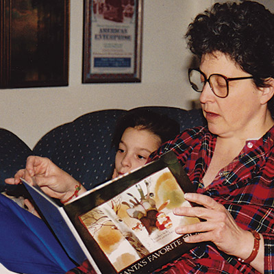 Susan reading to Jane