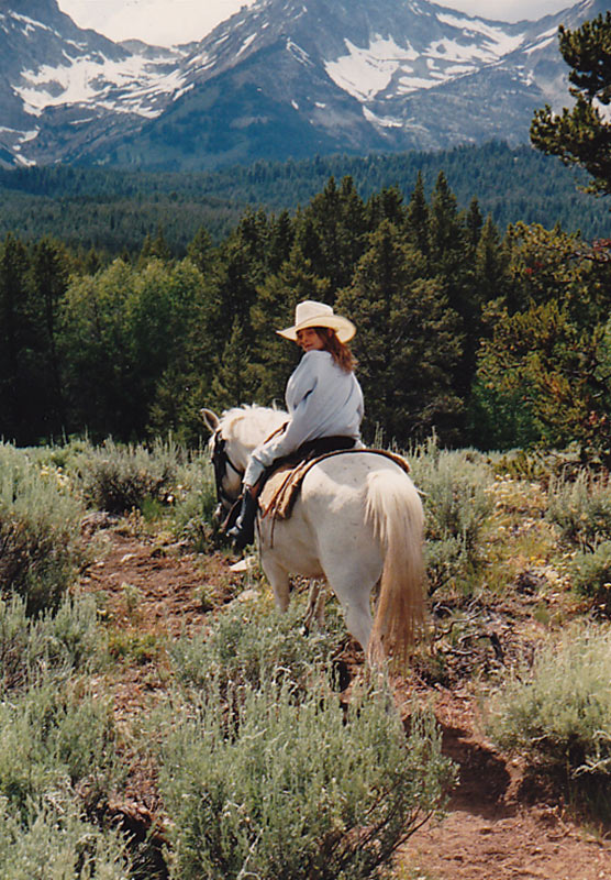 Jane riding in Idaho