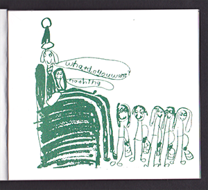 Another page above is open, with a drawing from the movie.