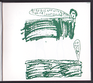 Another page above is open, with a drawing from the movie.