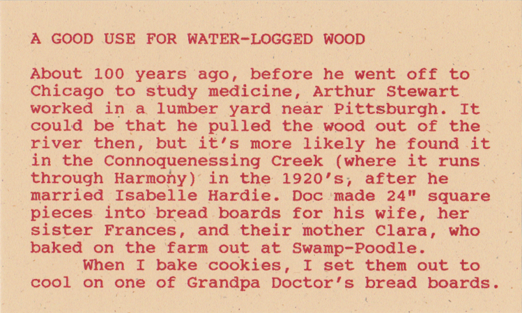 The history of my bread board