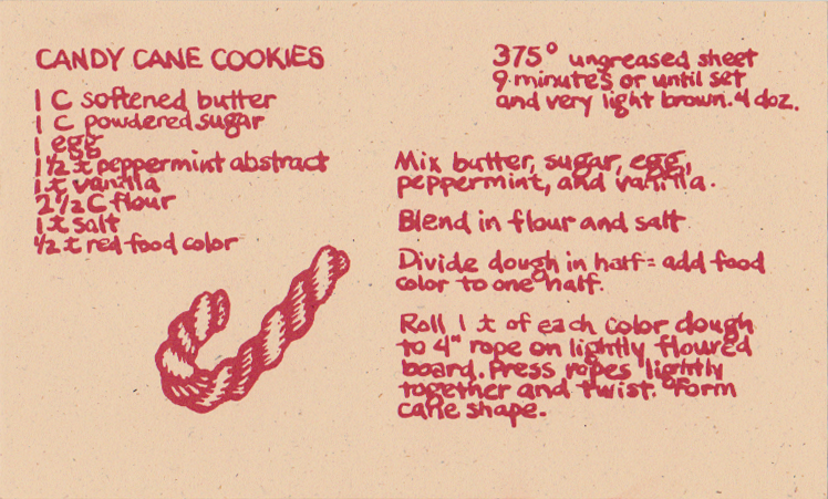 Candy Cane Cookies recipe