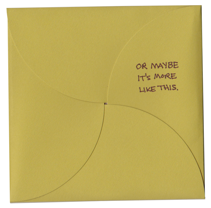 A mancy little folder for the CD, with "Or maybe it's more like this."