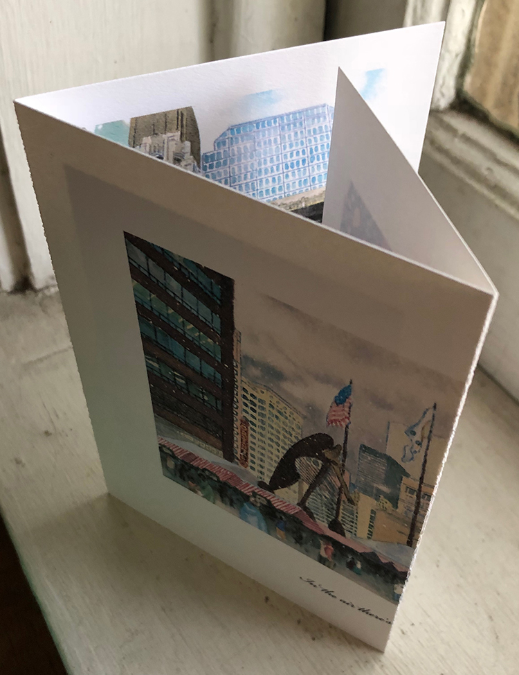 Photo of card showing how it's folded