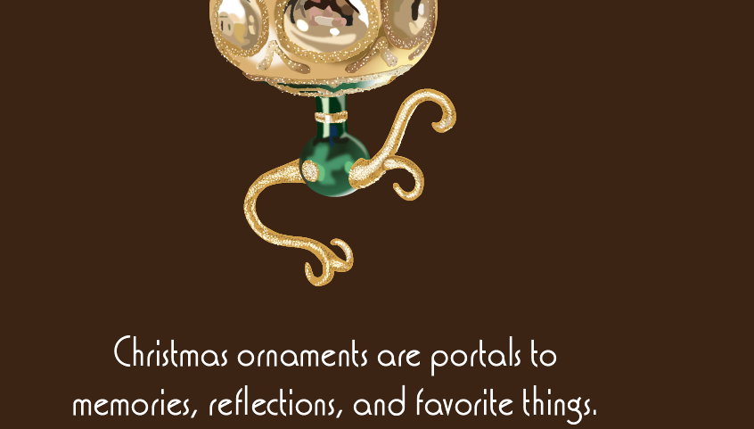 Christmas ornaments are portals to memories, reflectiosn, and favorite things: Space ornament