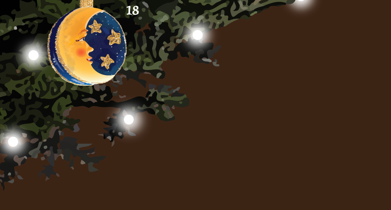 18 Glittery Moon Bulb