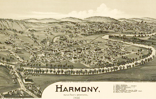1901 map of Harmony