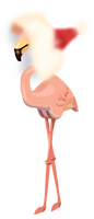 Santa Flamingo ornament