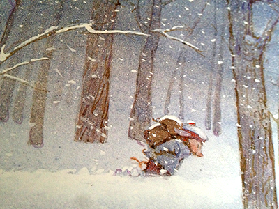 Toot in snow storm