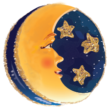 Moon ornament