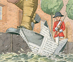 Example of many book illustrations of the Steadfast Tin Soldier