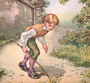 Example of many book illustrations of the Steadfast Tin Soldier