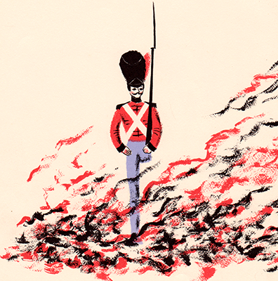 Example of many book illustrations of the Steadfast Tin Soldier