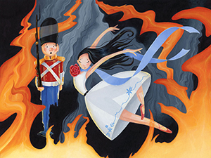 Example of many book illustrations of the Steadfast Tin Soldier