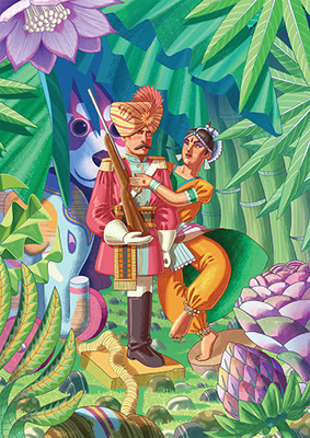 Example of many book illustrations of the Steadfast Tin Soldier