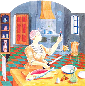 Example of many book illustrations of the Steadfast Tin Soldier