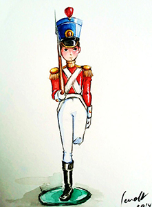Example of many book illustrations of the Steadfast Tin Soldier