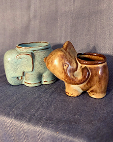 Small elephanat cactus planters by Ellen Jennings
