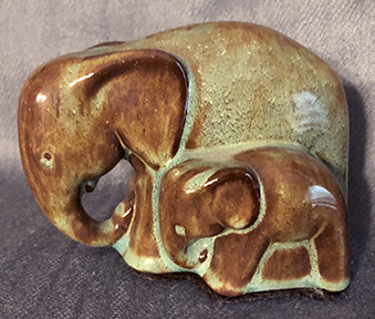 Elephant mother and child by Ellen Jennings