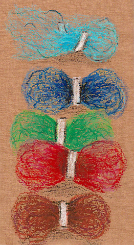 Illustration of wool fibers