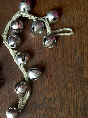 bells on crochet silver chain