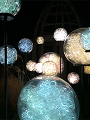 balls of light in the Franklin Park Conservatory in Columbus