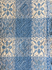 woven napkin with patterns in rectangles