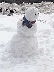 snowman gets a scarf
