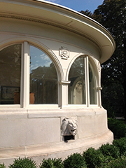 Pleasant Home sun room window from outside