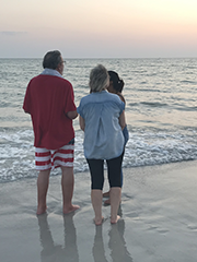 Michael, Lorraine, and Vania by the sea