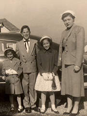 me, my siblings, and my mother in our Easter clothes