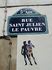 Parisian street sign with Davids