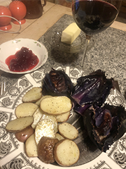 stuffed red cabbage and potatoes