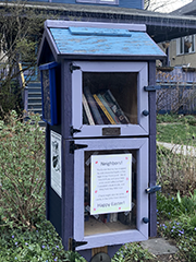 two-door purple free library