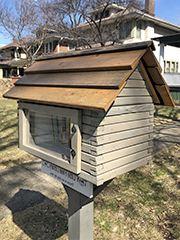 free library with squared log look