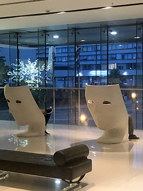 Chairs that look like giant masks