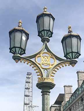 Ferris wheel and fancy lamp