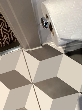 Art Deco floor tile and TP