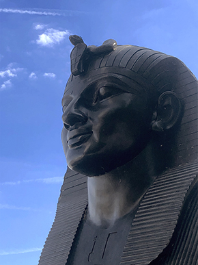 Bronze sphinx at Cleopatra's Needle
