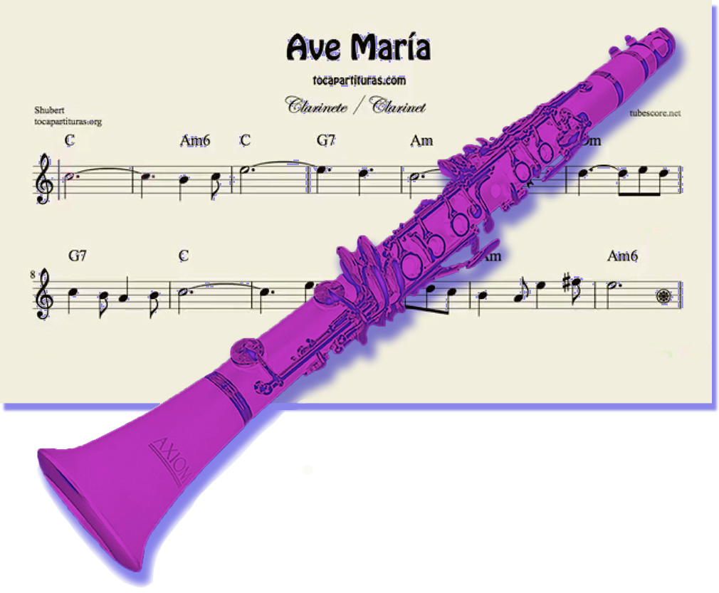 Clarinet sheet music for Ava Maria