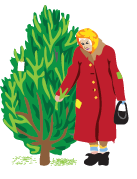 old woman with tree