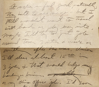 Content of letter from box