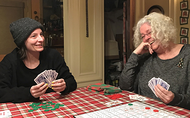 Jane and my happy laugh over a game