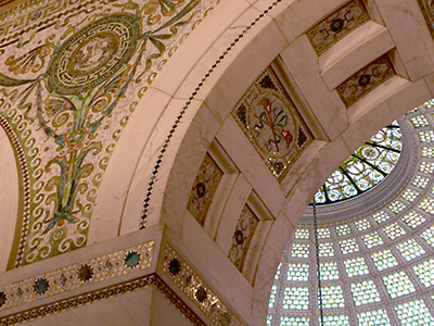 Chicago Cultural Center ceiling and skylight
