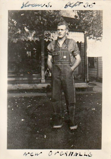 sloan in new overalls, 1935