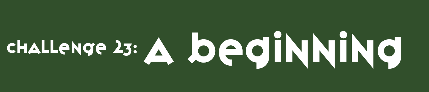Challenge 23: A Beginning