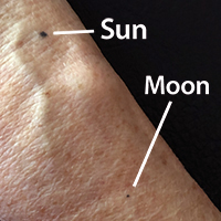 The Sun and Moon tattoos