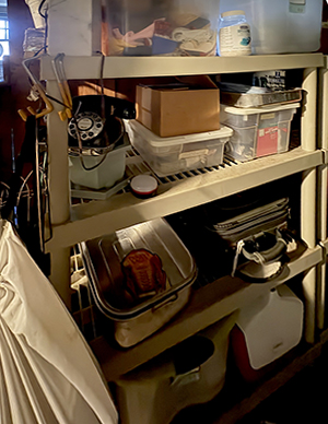 Supplies in storage