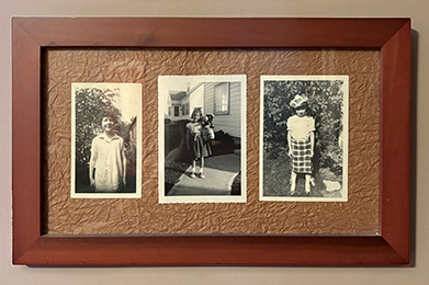 old photos on wall