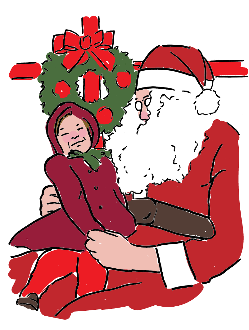 Child on Santa's lap